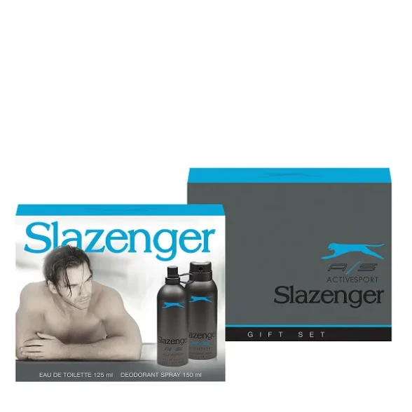 Slazenger Active Sport Perfume Deodorant Set Men’s Cosmetics Blue